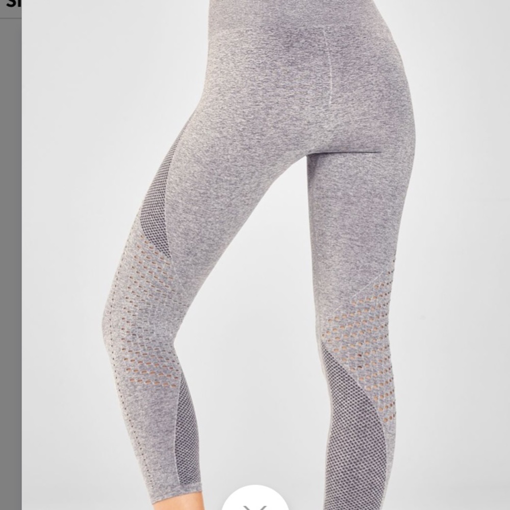 Fabletics Seamless Mid-Rise Mesh Capri Size Small